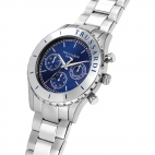 Orologio TRUSSARDI uomo T-logo multi funzione acciaio / blu