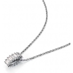 Pendente MORELLATO Baguette silver plated white