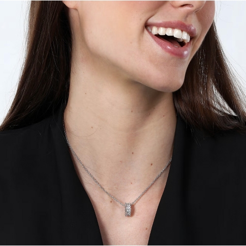 Pendente MORELLATO Baguette silver plated white