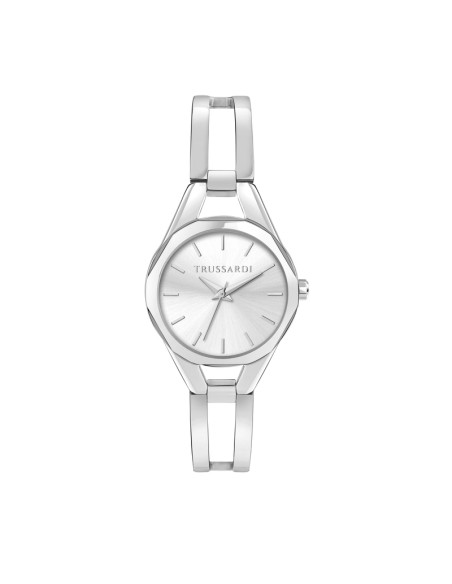 Trussardi Metropolitan 30mm 3h wsilver dial br ss