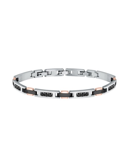 Morellato Urban – Bracciale Uomo Acciaio e Cristalli Neri (SABH22)
