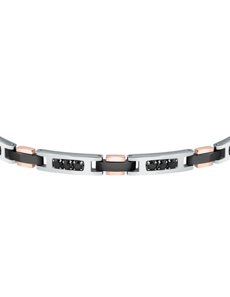 Morellato Urban – Bracciale Uomo Acciaio e Cristalli Neri (SABH22)