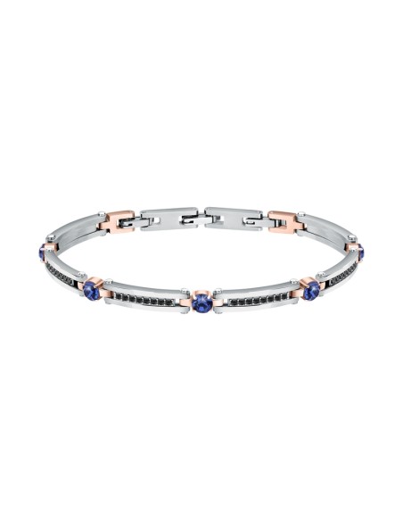 Bracciale Uomo Morellato Urban Acciaio Blue & Black Zirconi (SABH23)