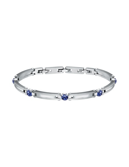 Bracciale MORELLATO uomo Motown acciaio / pietre blu