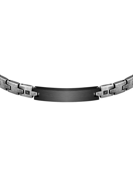 Bracciale MORELLATO uomo Motown acciaio antico / nero
