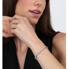 Bracciale MORELLATO donna Baguette dorato / tennis bianco