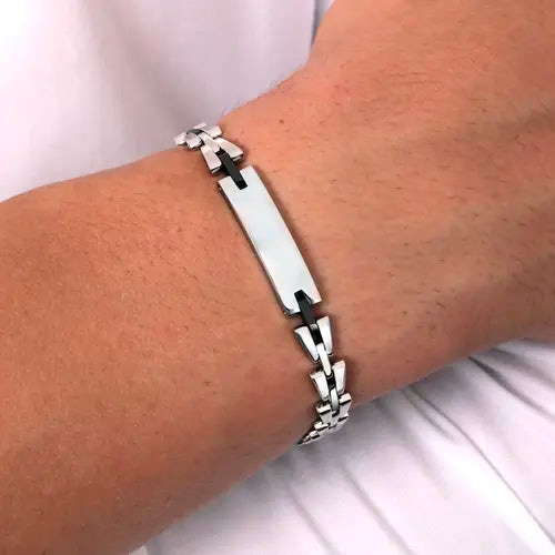 Bracciale MORELLATO uomo Motown acciaio / nero