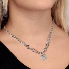 Collana MORELLATO donna Abbraccio acciaio pavé