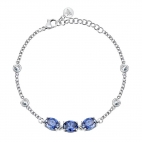 Bracciale MORELLATO donna Colori acciaio / 3 cristalli blu
