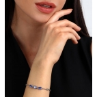 Bracciale MORELLATO donna Colori acciaio / 3 cristalli blu