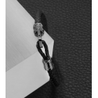 Bracciale MORELLATO uomo Moody pelle nero / gun