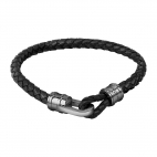 Bracciale MORELLATO uomo Moody pelle nero / gun