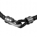 Bracciale MORELLATO uomo Moody pelle nero / gun