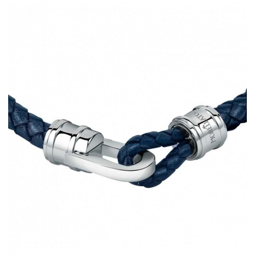 Bracciale MORELLATO uomo Moody pelle blu / acciaio