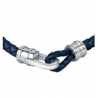 Bracciale MORELLATO uomo Moody pelle blu / acciaio