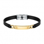 Bracciale MORELLATO uomo Moody pelle nero / dorato