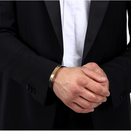 Bracciale MORELLATO uomo Moody pelle nero / dorato