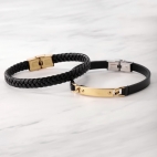 Bracciale MORELLATO uomo Moody pelle nero / dorato
