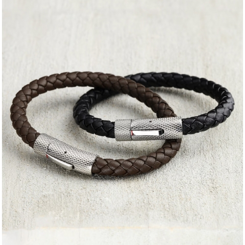 Bracciale SECTOR uomo Bandy pelle marrone - 22 cm