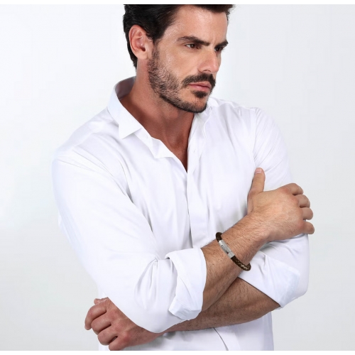 Bracciale SECTOR uomo Bandy pelle marrone - 20 cm