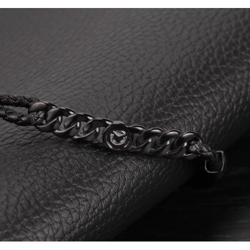 Bracciale SECTOR uomo Bandy pelle nero gun