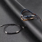 Bracciale SECTOR uomo Bandy nero tiger eye stone