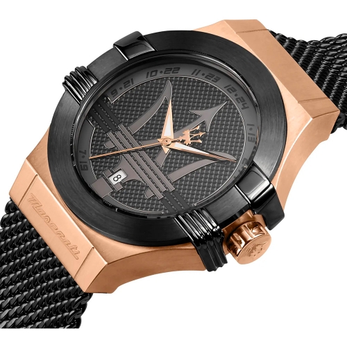 Orologio MASERATI uomo Potenza data acciaio nero