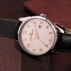 Orologio PHILIP WATCH uomo Roma data pelle nero / bianco
