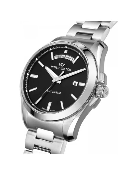 Orologio PHILIP WATCH uomo Amalfi Automatico day-date acciaio / nero