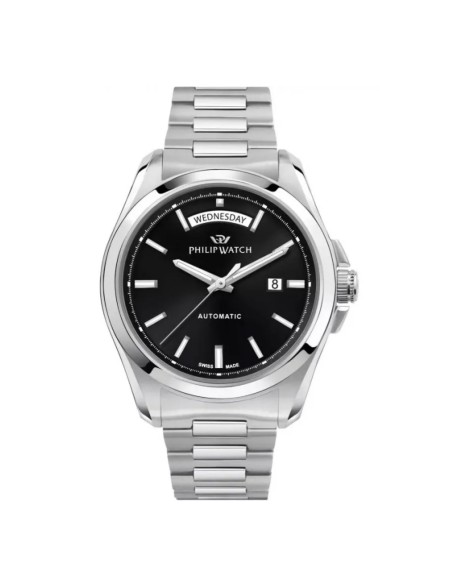 Orologio PHILIP WATCH uomo Amalfi Automatico day-date acciaio / nero