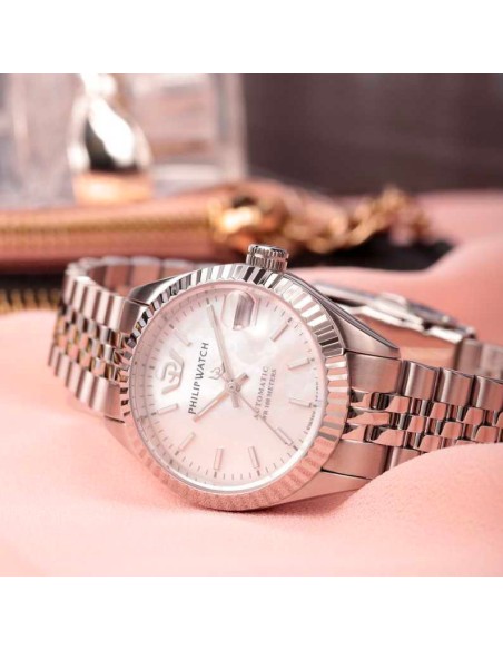 Orologio PHILIP WATCH donna Caribe automatico acciaio / madreperla