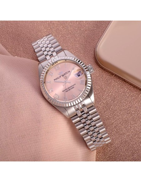 Orologio PHILIP WATCH donna Caribe data acciaio / rosa