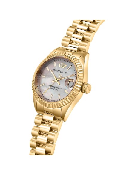 Orologio PHILIP WATCH donna Caribe data dorato / madreperla
