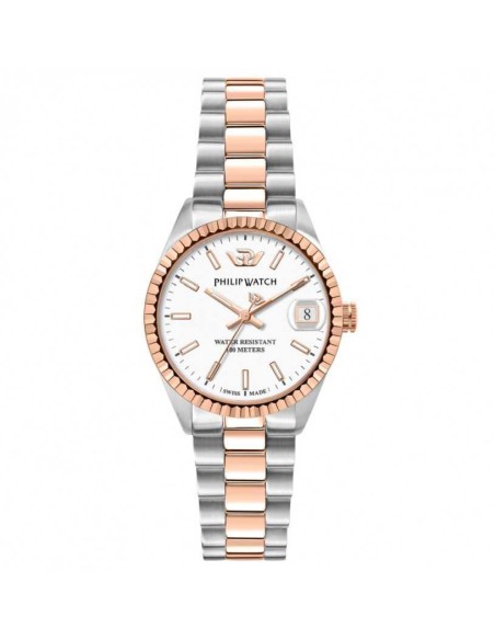 Orologio PHILIP WATCH donna Caribe data acciaio / oro rosa