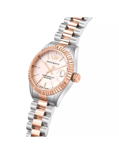 Orologio PHILIP WATCH donna Caribe data acciaio / oro rosa