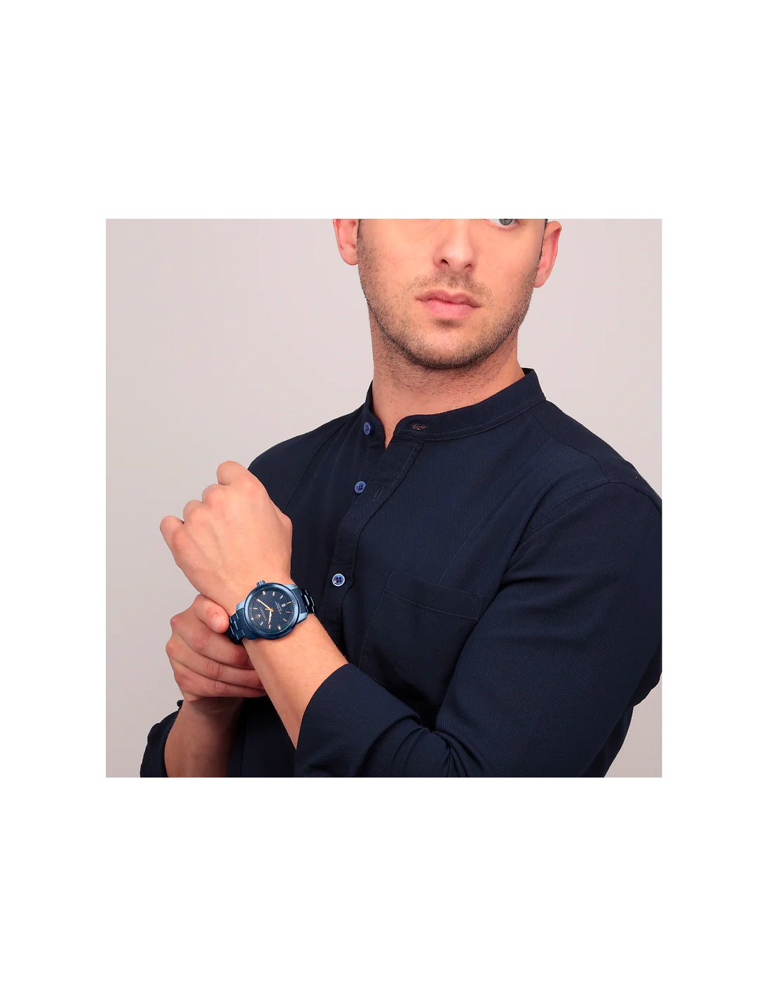 BARAMON Orologio Uomo Futuristico Design Y2K - Cassa Ovale 40 Mm, Maglie In Acciaio, Impermeabile - Collezione Unica