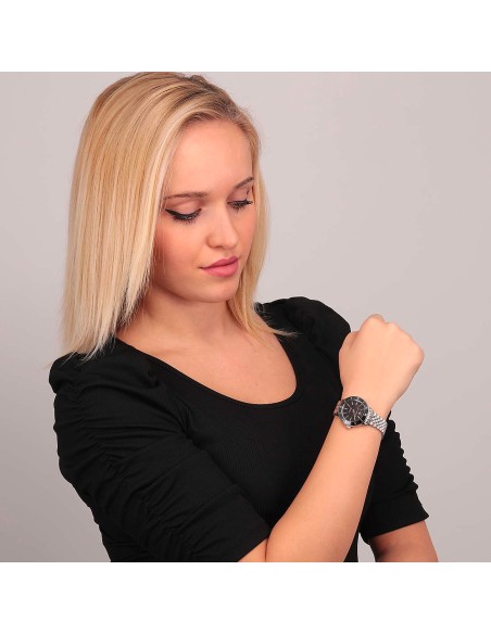 Orologio MASERATI donna Successo Solar acciaio / nero