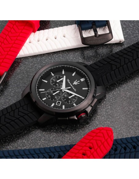 Orologio MASERATI uomo Successo gomma nero - Special Kit