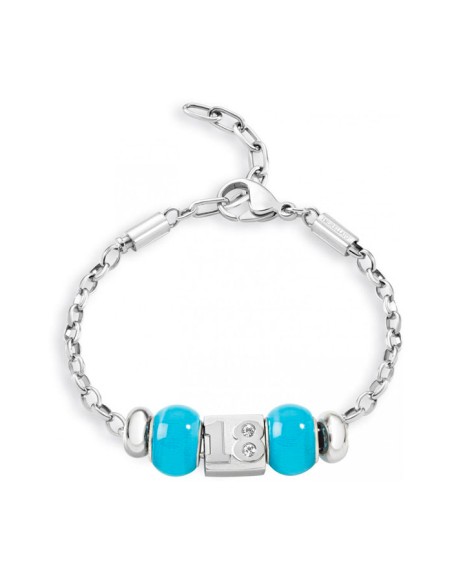 Bracciale MORELLATO donna Drops acciaio 18 anni / azzurro