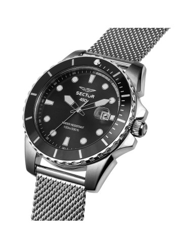Orologio SECTOR uomo 450 datario acciaio mesh /...