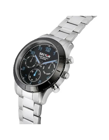 Orologio Sector 270 multi funzione acciaio / nero - 41 mm