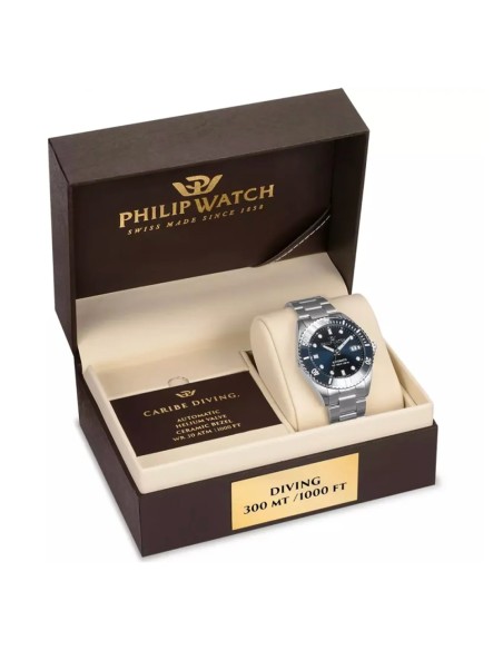 Orologio PHILIP WATCH uomo Caribe Automatico acciaio / blu