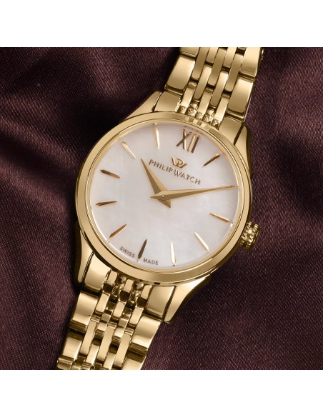 Philip Watch Roma – Orologio Donna Dorato/Bianco (R8253217508)