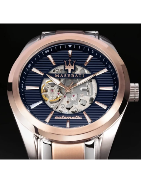 Orologio MASERATI uomo Traguardo Automatico bicolore / blu