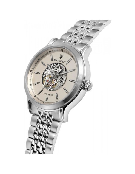 Orologio MASERATI uomo Legend Automatico acciaio / bianco