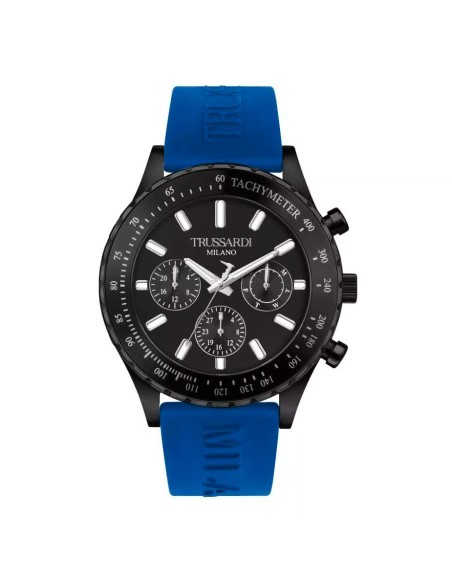 Orologio TRUSSARDI uomo T-logo multi funzione gomma blu / nero