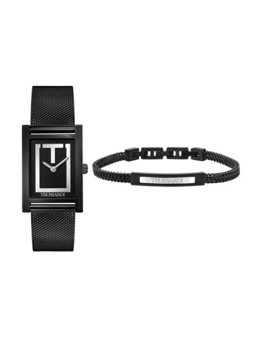 Orologio TRUSSARDI donna T-strict acciaio nero...