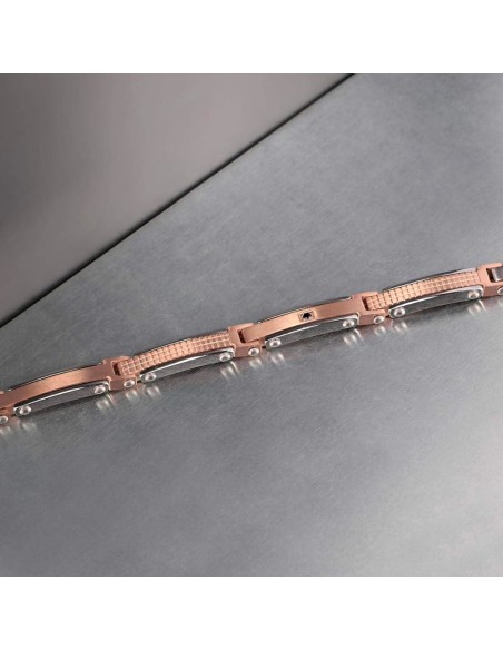 Bracciale MORELLATO uomo Urban acciaio oro rosa