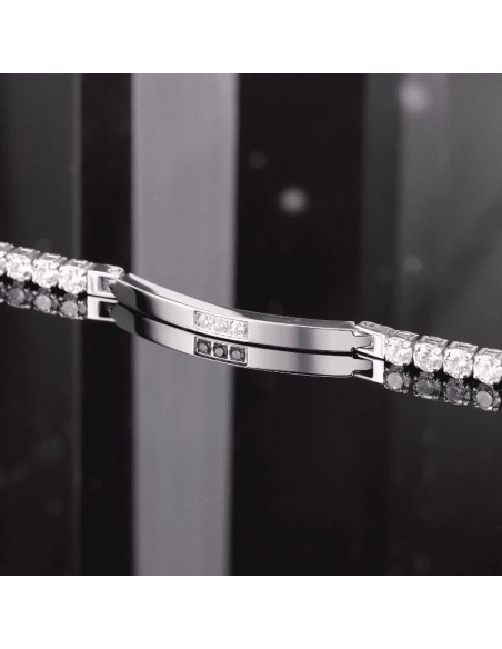 Bracciale MORELLATO uomo Tennis acciaio / cristalli bianchi