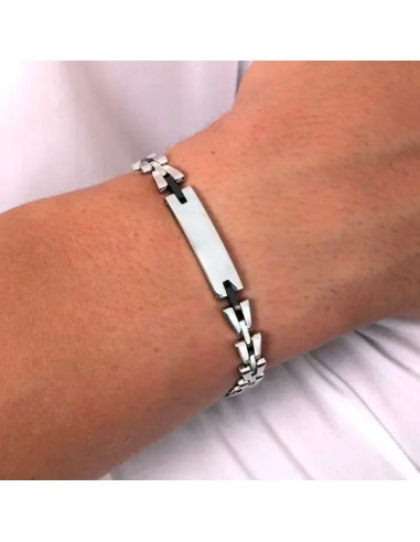 Bracciale MORELLATO uomo Motown acciaio / nero